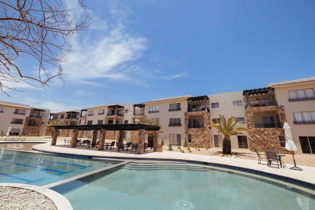 Los Cabos Punto Nima Punto Nima is a development designed and constructed by Central de Arquitectura.This stunning unit feels like a townhouse in the sky, offering the privacy and space you want with the ease of condo living. With light-filled interiors, thoughtful design, and seamless indoor-outdoor flow, every corner is crafted to highlight the spectacular – Cam. Del Mar, Cabo Corridor, BS