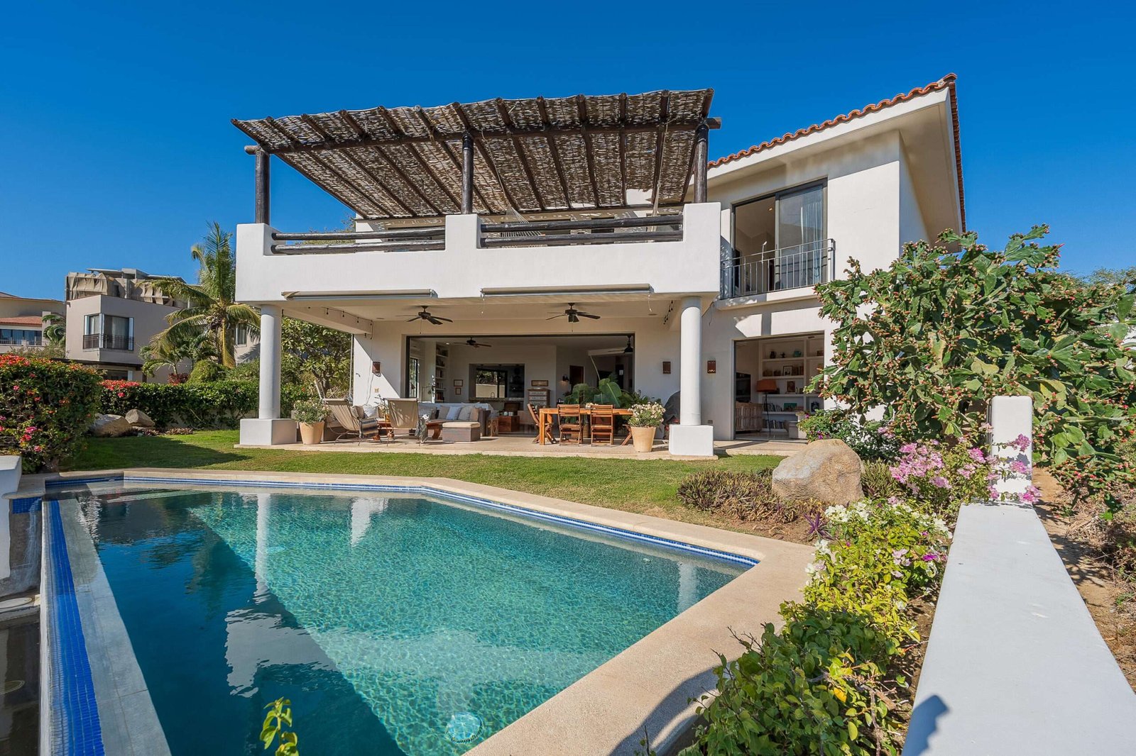 Los Cabos Pedregal Csl Welcome to the house of your dreams, or translated, Casa de los Sueños!! Nestled in the serene and established community of Pedregalito, this fully remodeled, move-in-ready home combines contemporary style with expansive living spaces. Just steps from the iconic Pedregal Beach, Casa de los Sueños features breathtaking ocean for sale