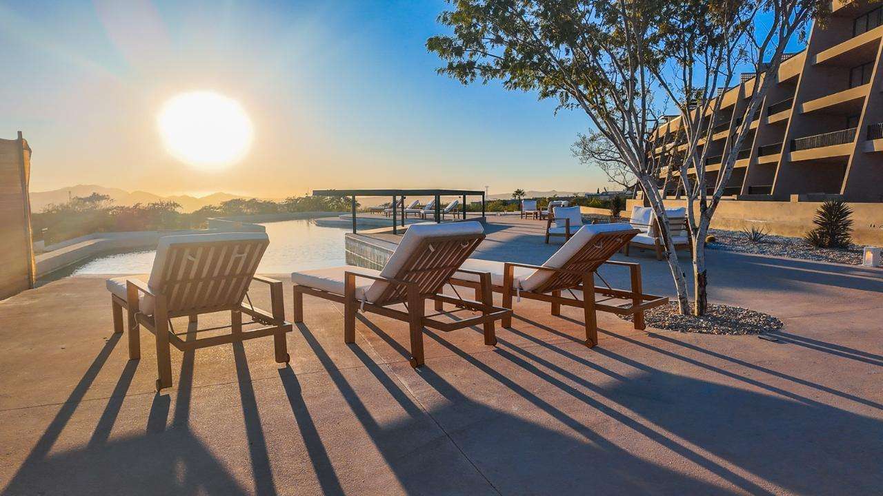Los Cabos Monte Rocella Developer Listing: Welcome to Monte Rocella, a planned master community in the heart of Tezal. This 2 bedroom 2 bathroom garden level condo with beautiful terrace has a private garden with a plunge pool. The panoramic for sale