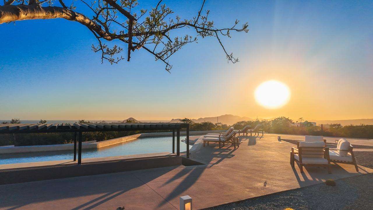 Los Cabos Monte Rocella Welcome to Monte Rocella, a planned master community in the heart of Tezal. This 3 bedroom 3 bathroom garden level condo with beautiful terrace has a private garden and a splash pool in terrace. The panoramic for sale