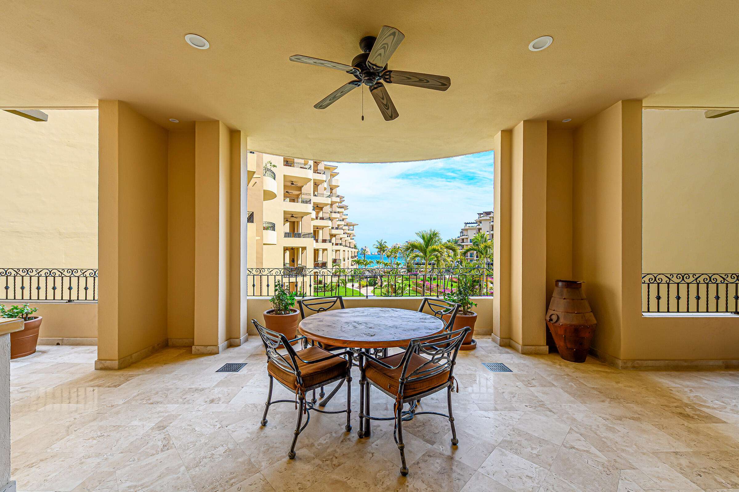 Los Cabos Villa La Estancia Villa La Estancia 2301 is a full ownership second floor unit offering 2,271 square feet of total living space in the heart of Medano Beach. This villa boasts two spacious bedrooms, each with its own ensuite bathroom, ensuring privacy and comfort. Immerse in the breathtaking ocean for sale