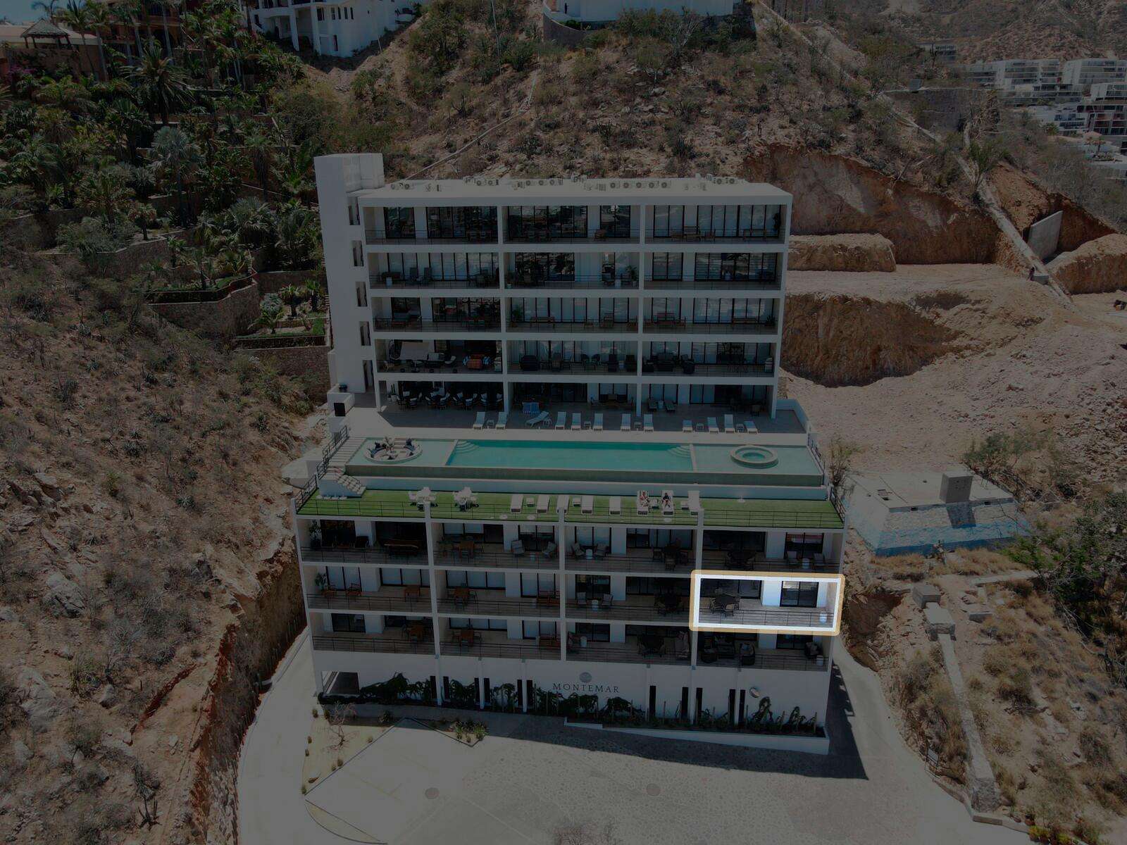 Los Cabos Pedregal Towers Pedregal Towers A03 is a rare 3BR/3BA condo in Cabo San Lucas exclusive Pedregal community, walkable to downtown and the marina. Floor-to-ceiling sliding doors connect the living area to a private terrace with city/mountain for sale