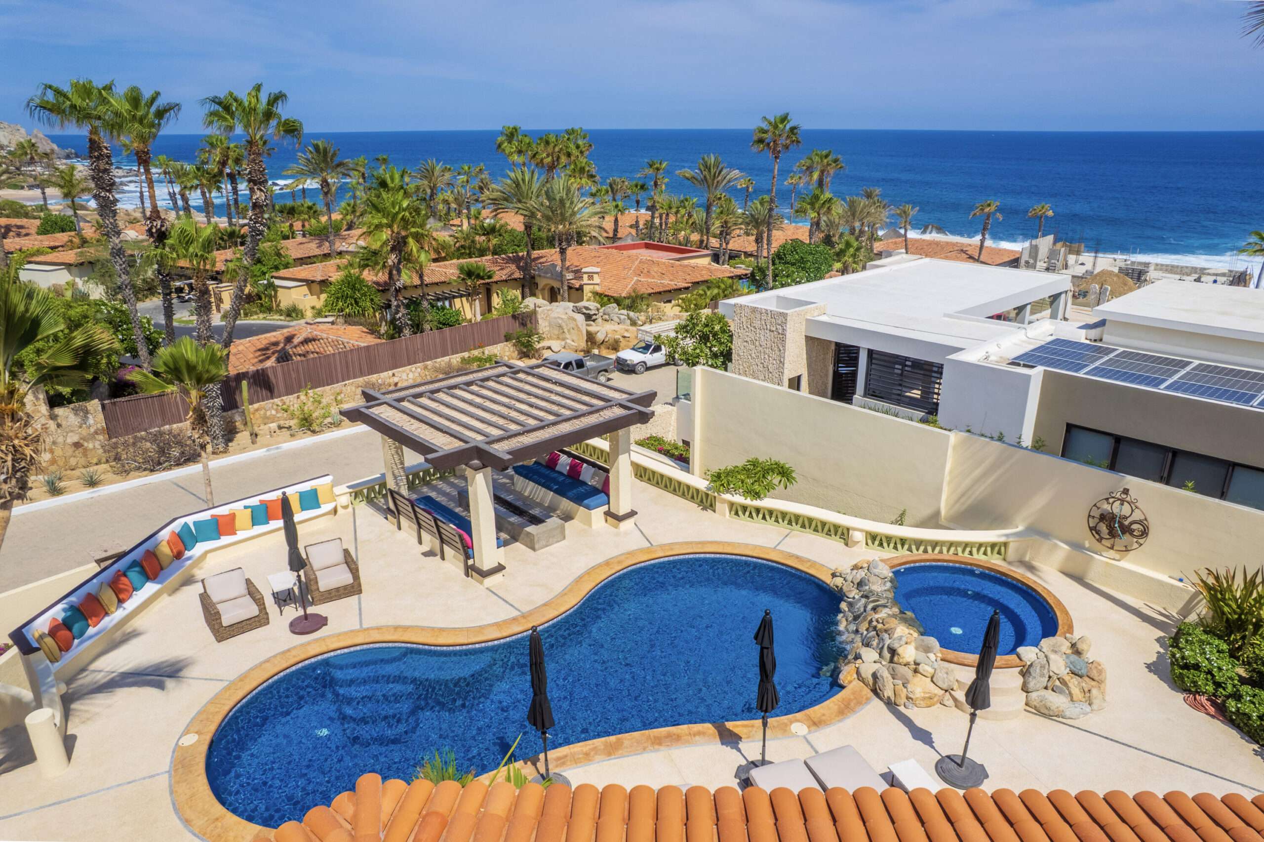 Los Cabos Santa Carmela Luxury turnkey estate located in the prestigious gated community of Santa Carmela. Beautiful protected ocean for sale