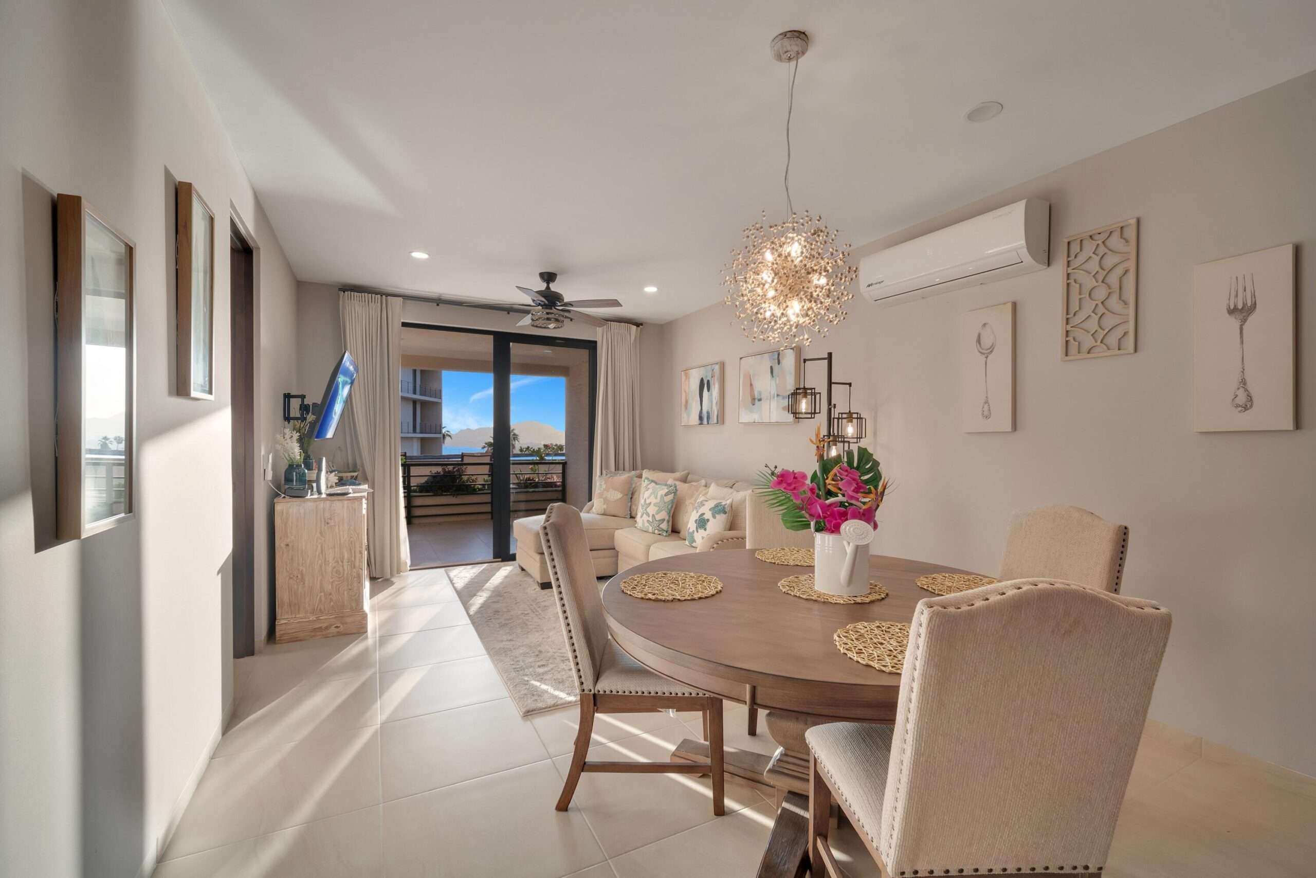 Los Cabos Vista Mare Condo for sale at Vista Mare, Cabo San Lucas, located on the third level with ocean and mountain for sale
