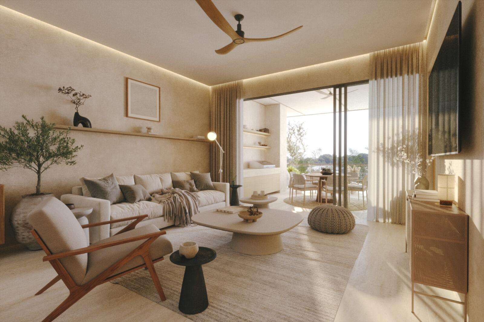 Los Cabos Vista Mare Condo for sale at Vista Mare, Cabo San Lucas, located on the third level with ocean and mountain for sale