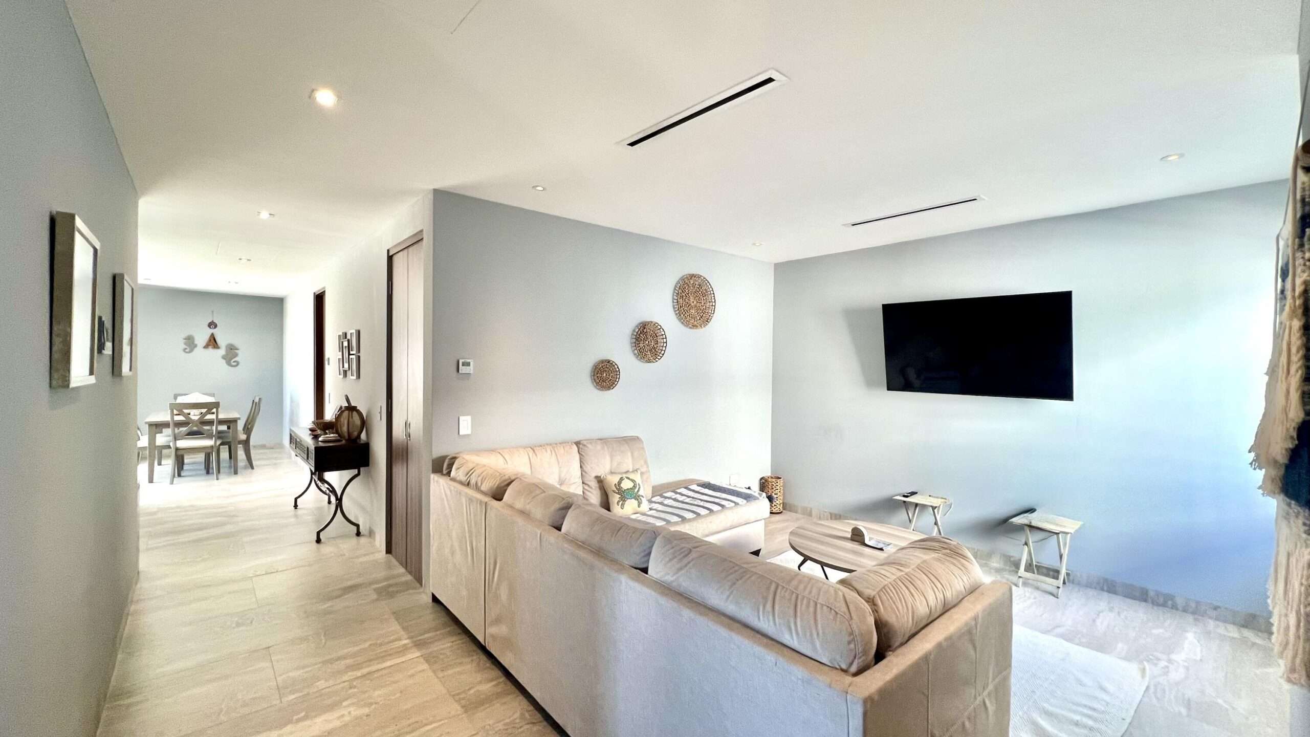 Los Cabos Rivieri Brand-new, move-in-ready ground-floor duplex condominium with 2 bedrooms and 2 bathrooms, located in Rivieri Pueblo Mediterráneo in El Tezal, Cabo San Lucas.The property offers a bright, practical layout with plenty of natural light, a beautiful kitchen with quality cabinetry and finishes, air conditioning, closets in both bedrooms, and an attractive private backyard with space for outdoor seating, pets, or entertaining.The condo is conveniently located next to the community amenities, making them easy to access and enjoy. Guest parking is available directly in front of the property. The community also offers controlled access and 24/7 security for added privacy and peace of mind. Rivieri features an exceptional clubhouse with a spacious social area, an ocean- – M-PH, Cabo San Lucas, BS