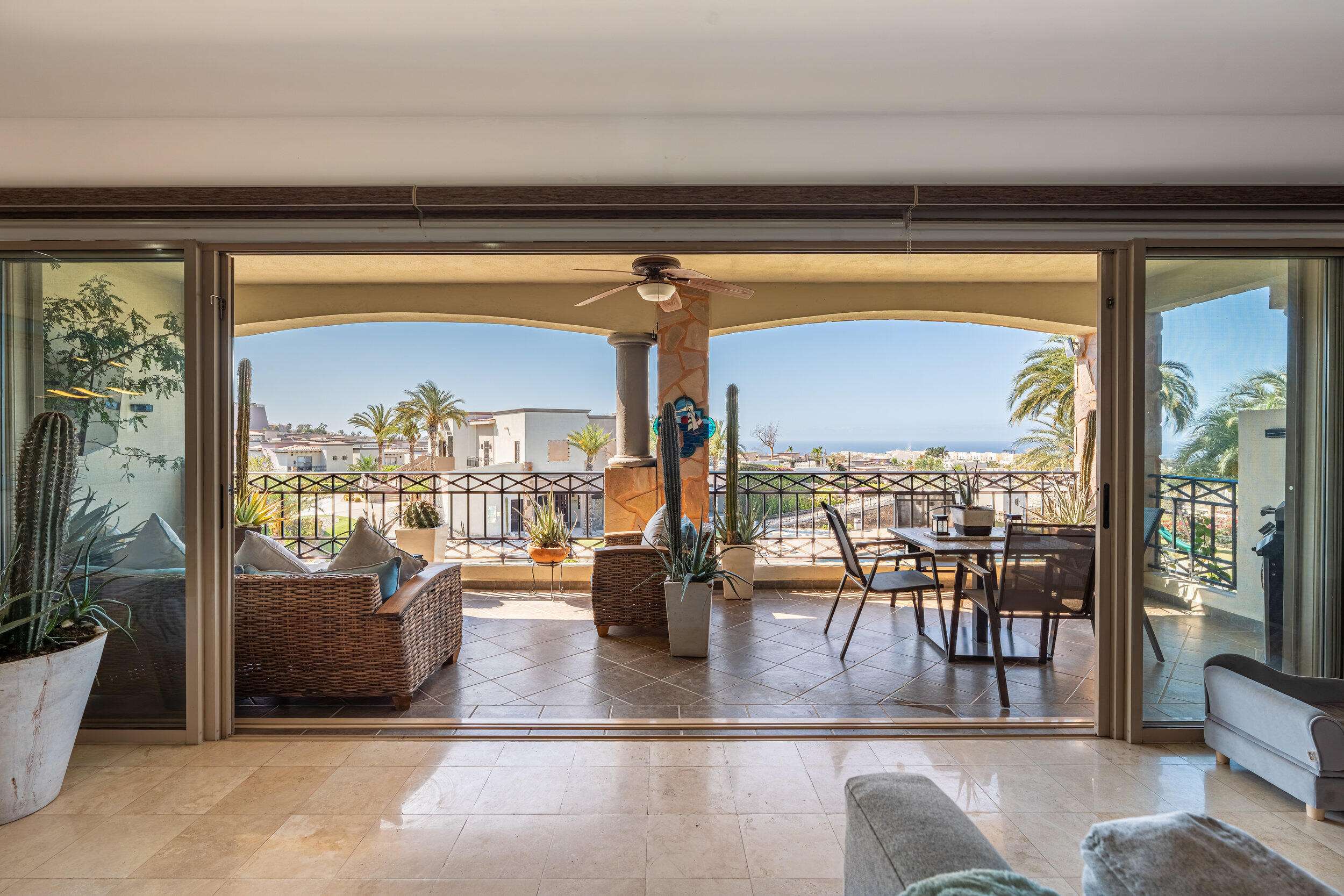 Los Cabos Torres San Jose Perfectly maintained 3 bedroom 3 bathroom 2nd floor Penthouse Unit. BBQ area on expansive 1000 Sq Ft. terraza with amazing for sale