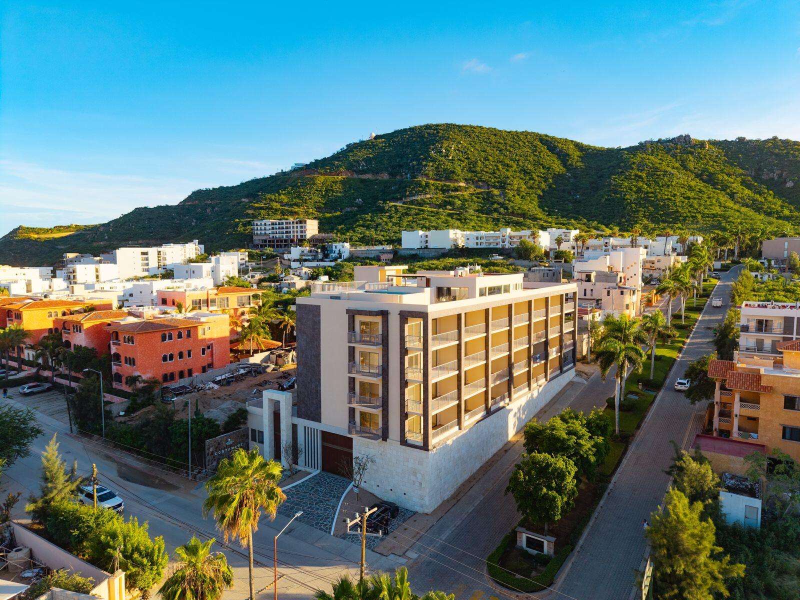 Los Cabos Cabo Costa Welcome to Cabo Costa, one of Cabo San Lucas' newest residential communities, where modern architecture meets the natural beauty of Baja. This beautifully appointed ground-floor residence features two spacious en-suite bedrooms, a private terrace, and a dipping pool. Finished in warm, neutral tones, the home offers a timeless design that is both elegant and inviting. Residents enjoy resort-style amenities including a clubhouse, infinity pool, fitness center, sundeck, and business space. Contact me today for more information or to schedule a private tour. for sale